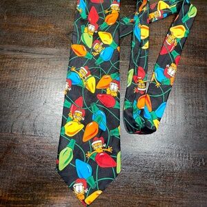 Paws Addiction Christmas Lights Garfield the Cat‎ Holiday Necktie Tie
